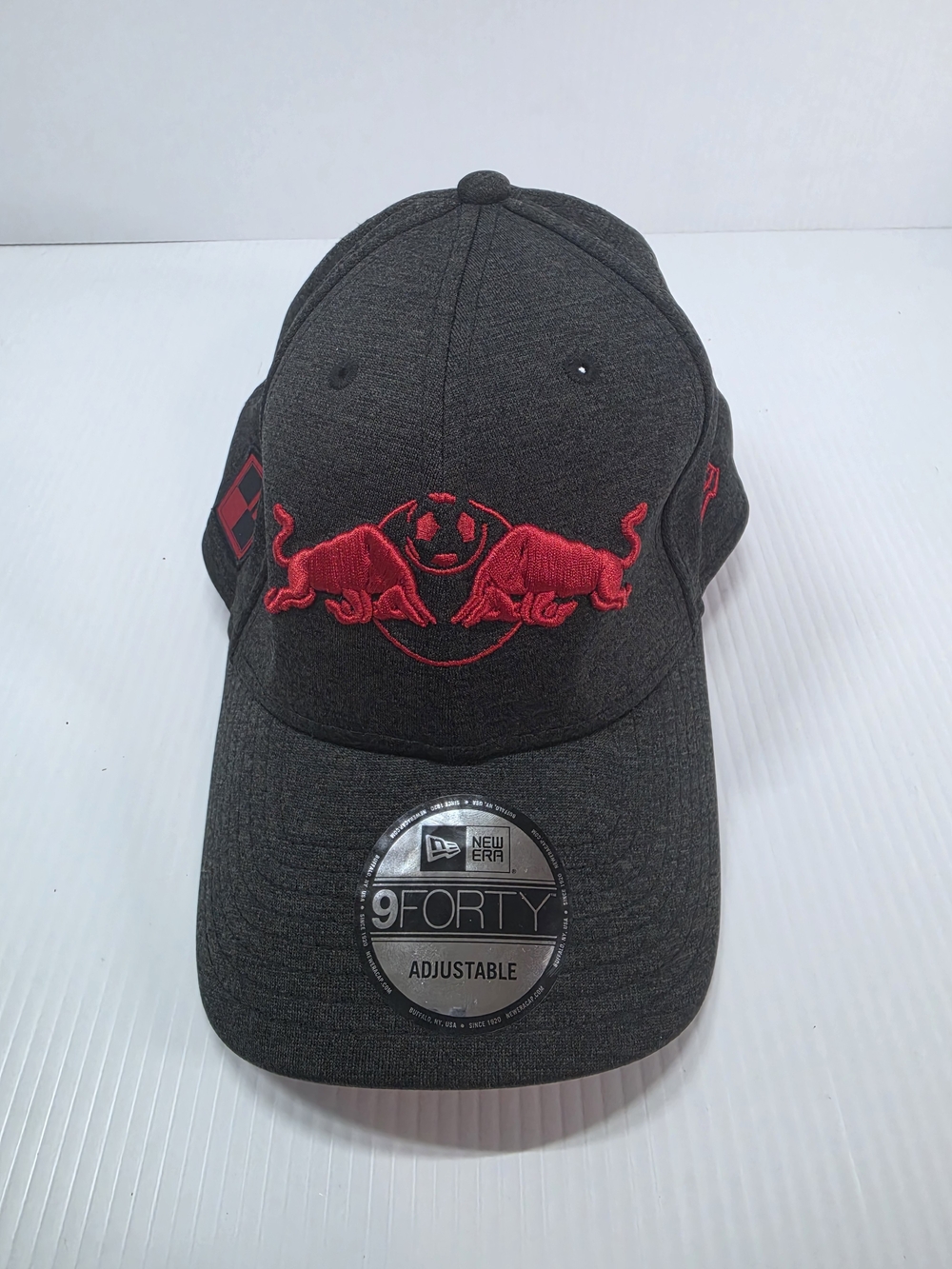 New Era 9FORTY New York Red Bulls MLS Hat Cap Snapback Heather Gray Red